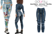 adorsy - Kim Denim Pants Dark Blue - Maitreya/Legacy/Kupra