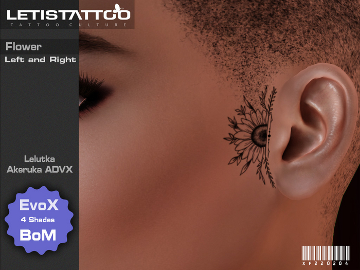 Letis Tattoo :: lel.EvoX :: Flower : Lelutka EvoX & Akeruka ADVX Tattoo