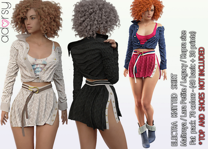 adorsy - Electra Knitted Skirt Fatpack - Maitreya/Legacy/Kupra