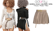 adorsy - Electra Knitted Skirt Brown - Maitreya/Legacy/Kupra