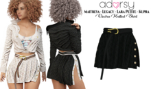adorsy - Electra Knitted Skirt Dark Black - Maitreya/Legacy/Kupra