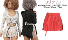 adorsy - Electra Knitted Skirt Red - Maitreya/Legacy/Kupra