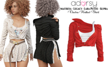 adorsy - Electra Knitted Shirt Deep Red - Maitreya/Legacy/Lara Petite/Kupra