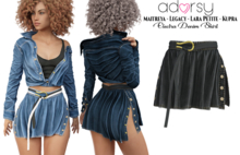 adorsy - Electra Denim Skirt Black - Maitreya/Legacy/Kupra