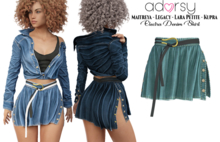 adorsy - Electra Denim Skirt Petrol - Maitreya/Legacy/Kupra