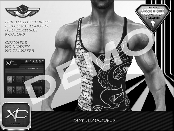 DEMO Tank-top octopus - (NIRAMYTH) - AESTHETIC