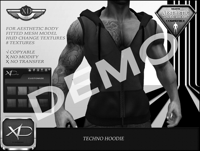 DEMO Techno Hoodie - (NIRAMYTH) - AESTHETIC