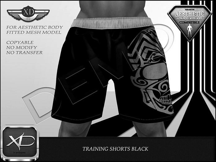 DEMO Training shorts Black (MIX) -AESTHETIC