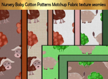 Nursery Baby Cotton Patterns Matchup Fabric texture seamless 12