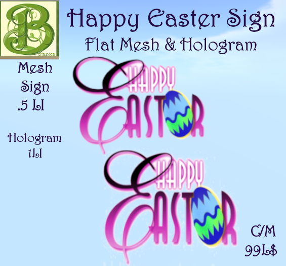 Happy Easter Signs, Panel & Holo 