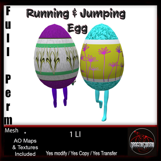 Full Perm Animated Running & Jumping Egg