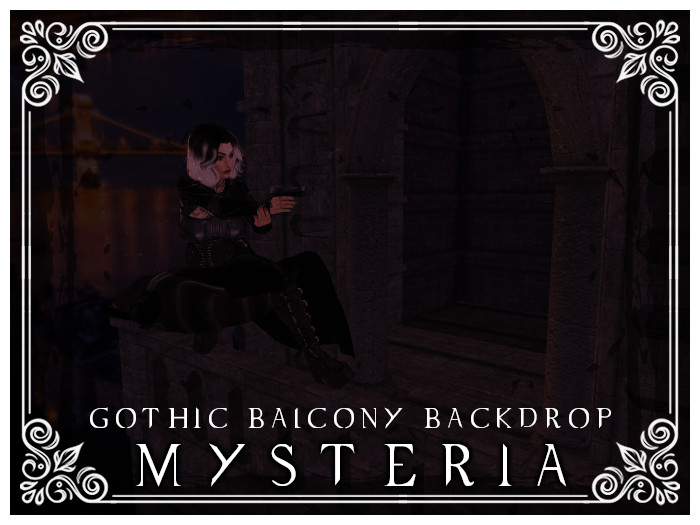 Mysteria - Gothic Balcony Backdrop {add}