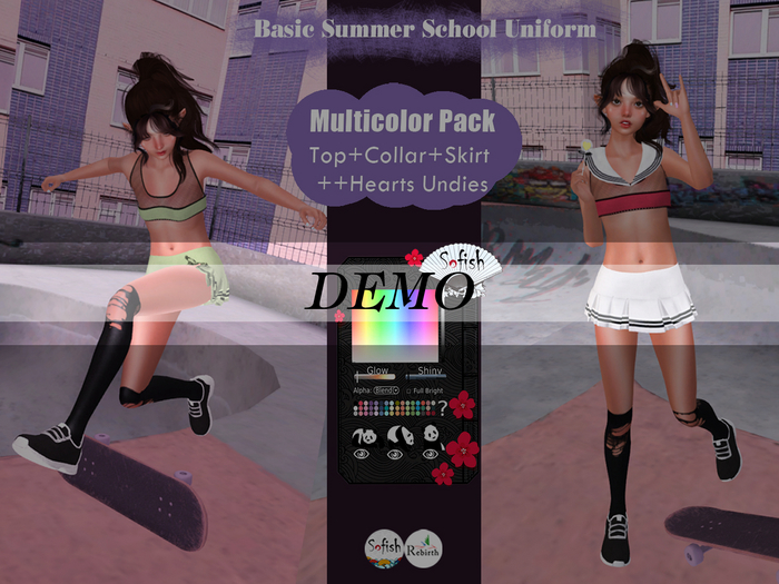 *SF**[REBIRTH] Basic Summer School Uniform [MultiColor Pack]-DEMO