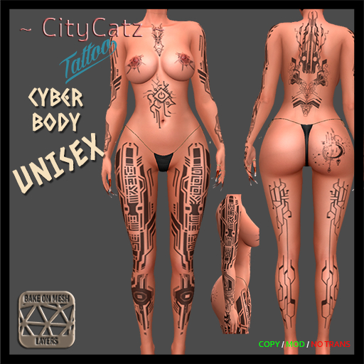 ~ CityCatz ~ Tattoo *** Cyber Body *** BOM