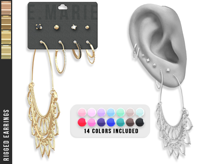 e.marie // Dahlia Earrings - Golds