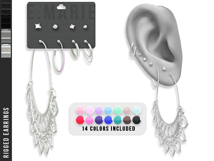 e.marie // Dahlia Earrings - Silvers