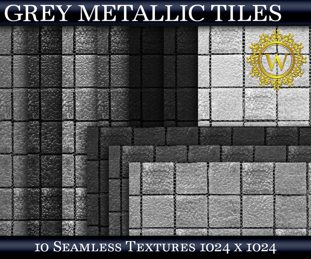 Grey Metallic Tiles