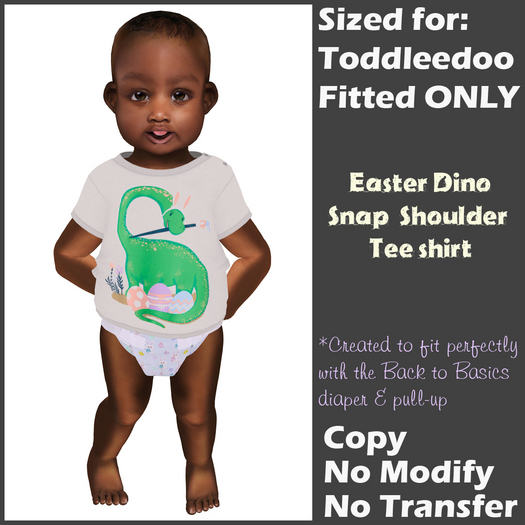 [Back to Basics] Easter dino snap tee