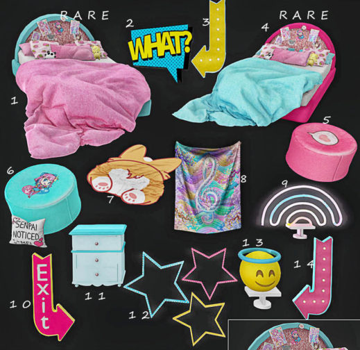 01 Bee Designs Ichika Bedroom RARE