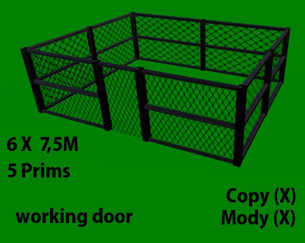  6x7,5m dogfence 5 prims