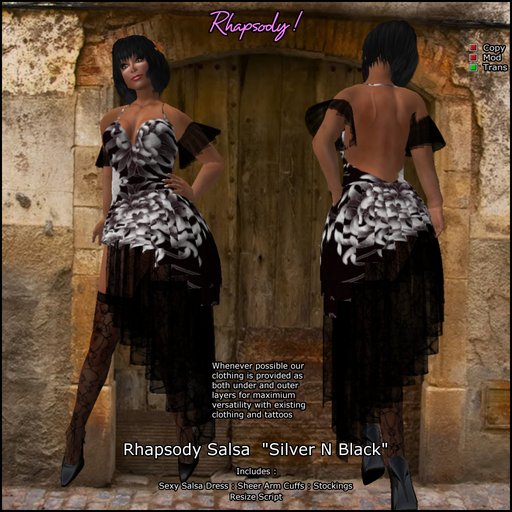 Rhapsody Salsa "Silver -N- Black"