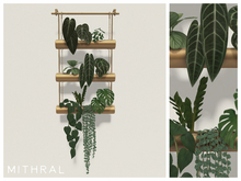 Mithral * Cylindrical Hanging Planters (Gold)