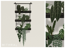 Mithral * Cylindrical Hanging Planters (Black)