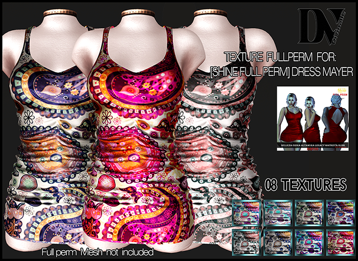 DV- [SHINE FULL PERM] DRESS MAYER - TEXTURES