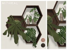 Mithral * Hexagon Plant Shelves (Dark)
