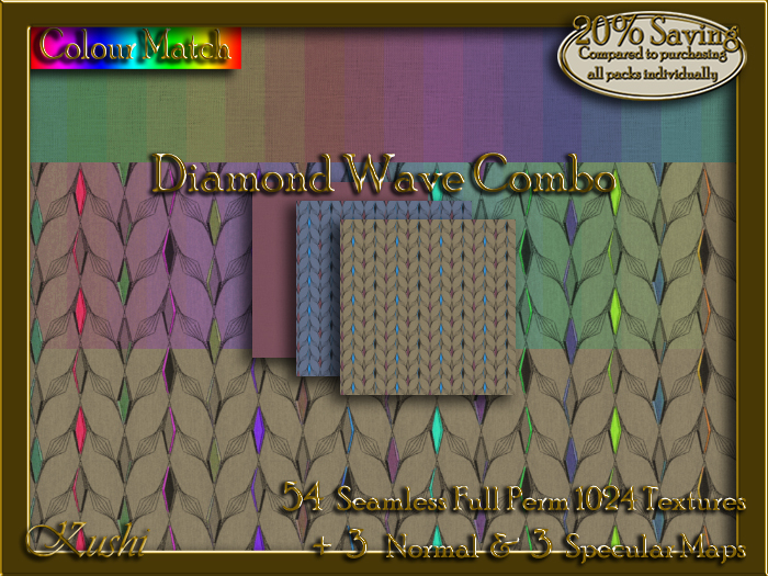 Diamond Wave Combo Seamless Texture Set