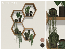 Mithral * Hexagon Plant Shelves V2 (Light)