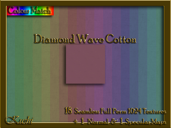 Diamond Wave Cotton Solids Seamless Texture Set