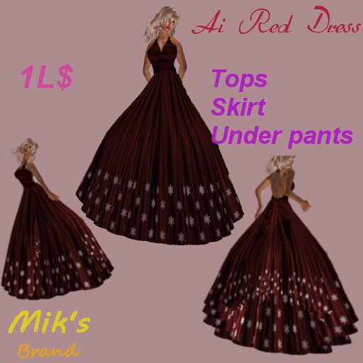 Mik's Ai Red Long Dress