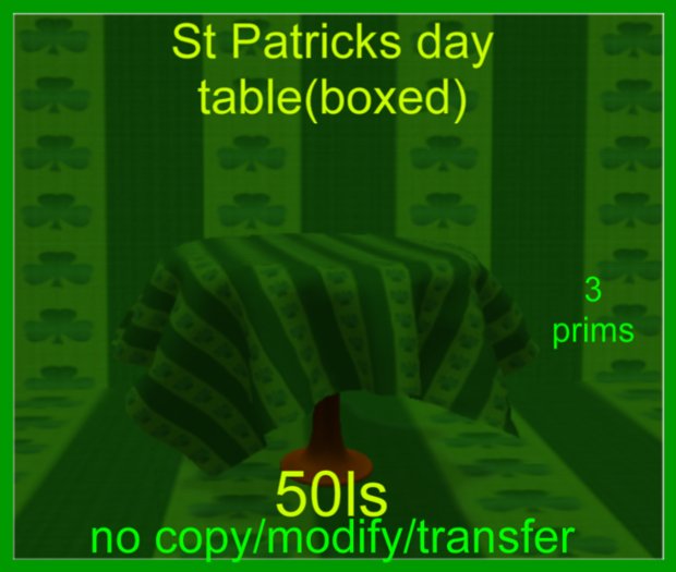 st patricks table(boxed)