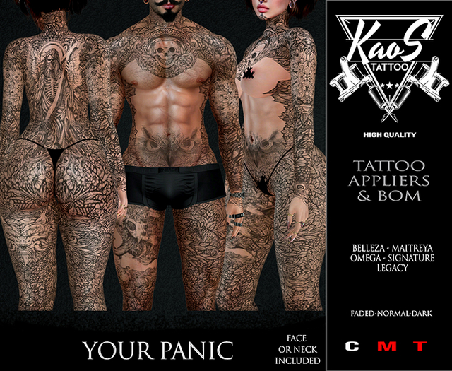 KAOS YOUR PANIC  TATTOO ( COMPLET )