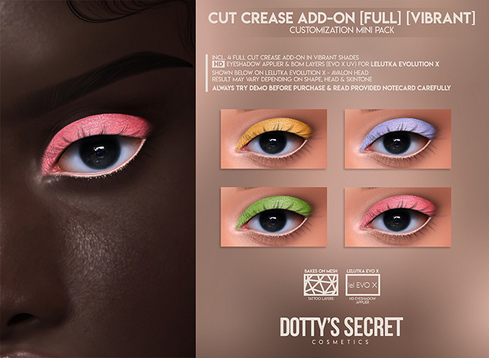 Dotty's Secret - Cut Crease Add-on[FULL][VIBRANT][LELUTKA EVOX]