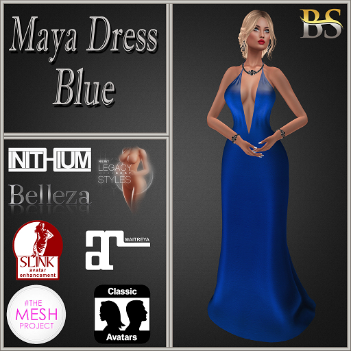 BS-Maya Dress Blue