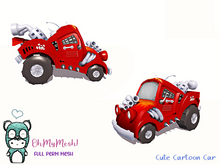 OhMyMesh! Cute Cartoon Car - Full Perm Mesh