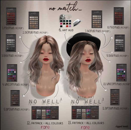 7. no match  NO WELL B blonde