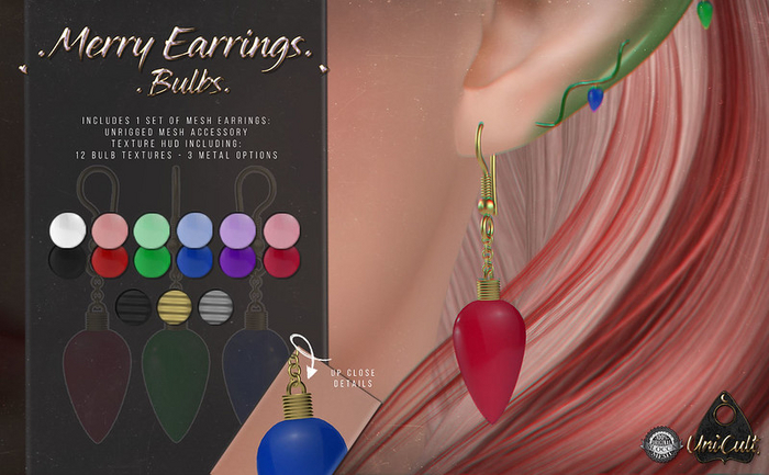 UniCult - Merry Earrings - Bulbs 