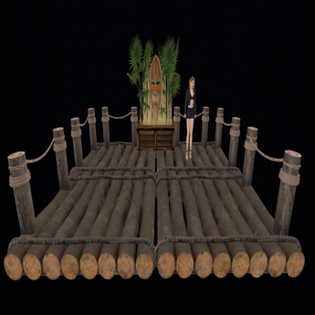 Second Life Marketplace - MC Floating Raft With Tiki Totem