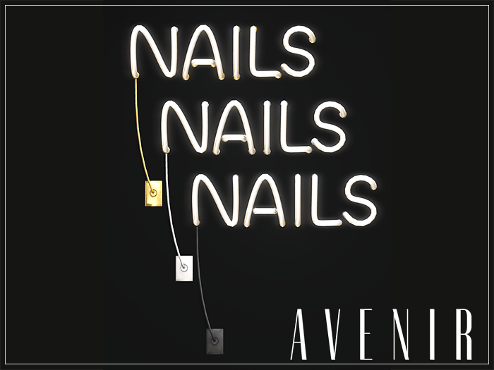 AVENIR: Nails Mesh Neon Light - WHITE - 