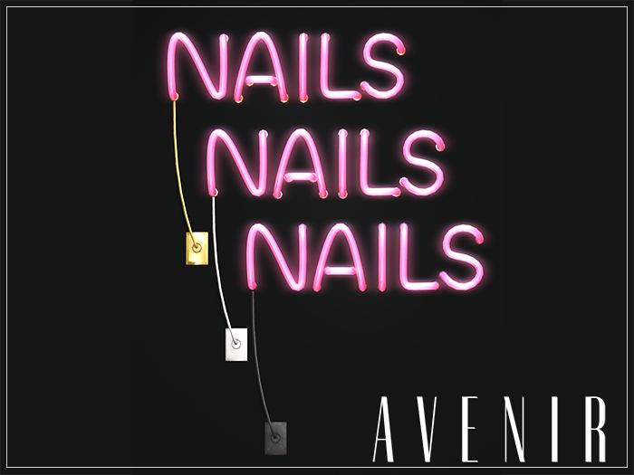 AVENIR: Nails Mesh Neon Light - PINK - 