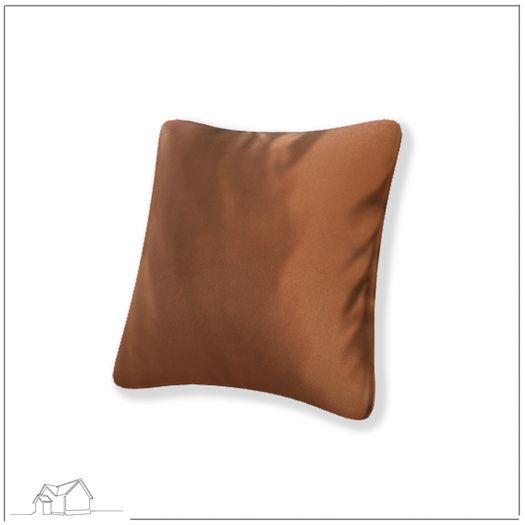 FARMHOUSE Satin Throw Pillows - Cinnamon