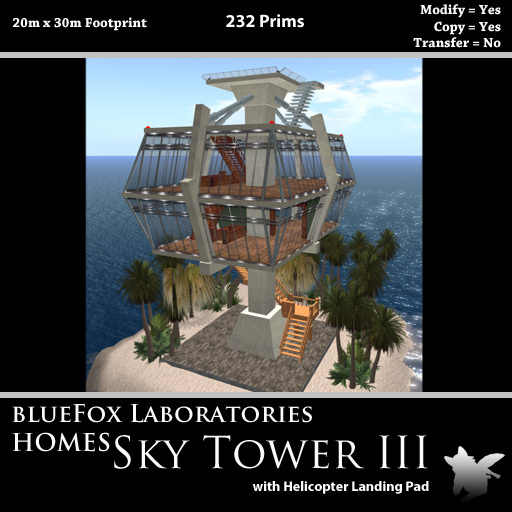 blueFox Laboratories Homes - Sky Tower III with Helicopter Landing Pad