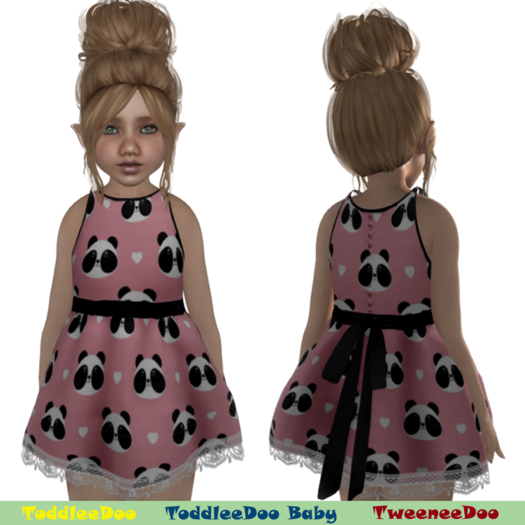 " Revna " 113 Pink Panda ToddleeDoo -TweeneeDoo Hud - Click to Receive