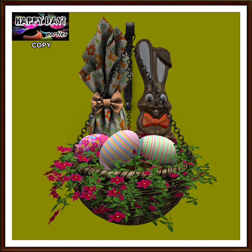 Easter - Decorative Orange Hanging Basket