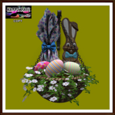 Easter - Decorative Blue Hanging Basket
