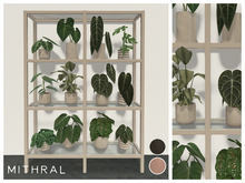 Mithral * Glass Plant Shelf Unit (White)