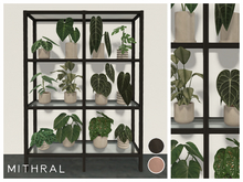 Mithral * Glass Plant Shelf Unit (Black)